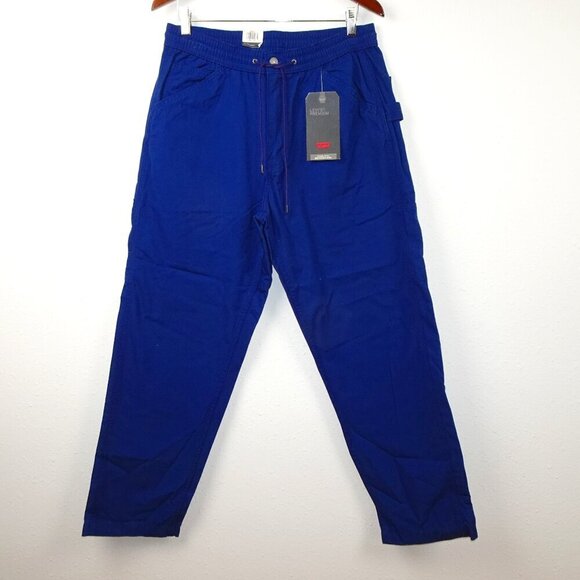 Levi's Marine Carpenter Pants Men's Size M Blue Canvas Loose Fit - Picture 1 of 10